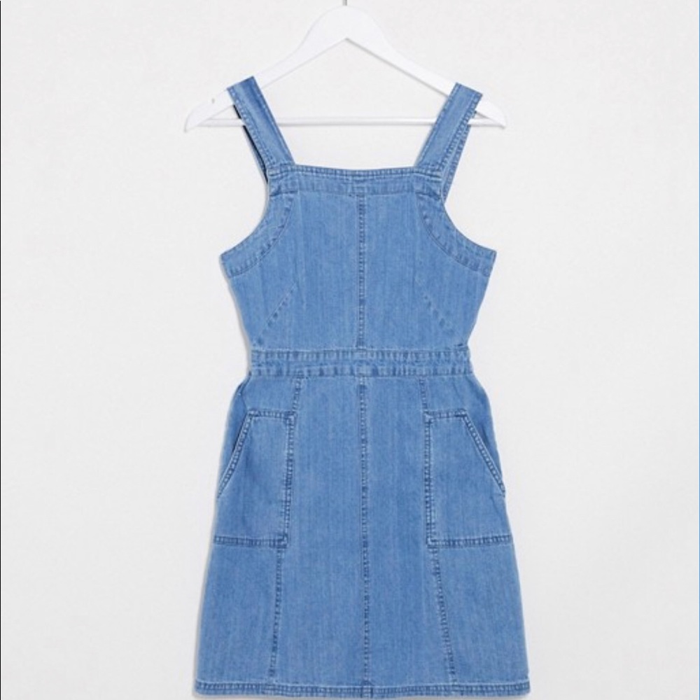 Asos Soft Denim Overall Dress